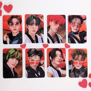 ATEEZ OT8 Fanmade Photocards / POB - Zonnebril Hart Vers. (Seonghwa, Hongjoong, San, Yeosang, Yunho, Jongho, Mingi, Yeosang en Wooyoung)