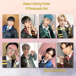 ATEEZ OT8 Fanmade Photocards Harry Potter x Conjunto Ateez