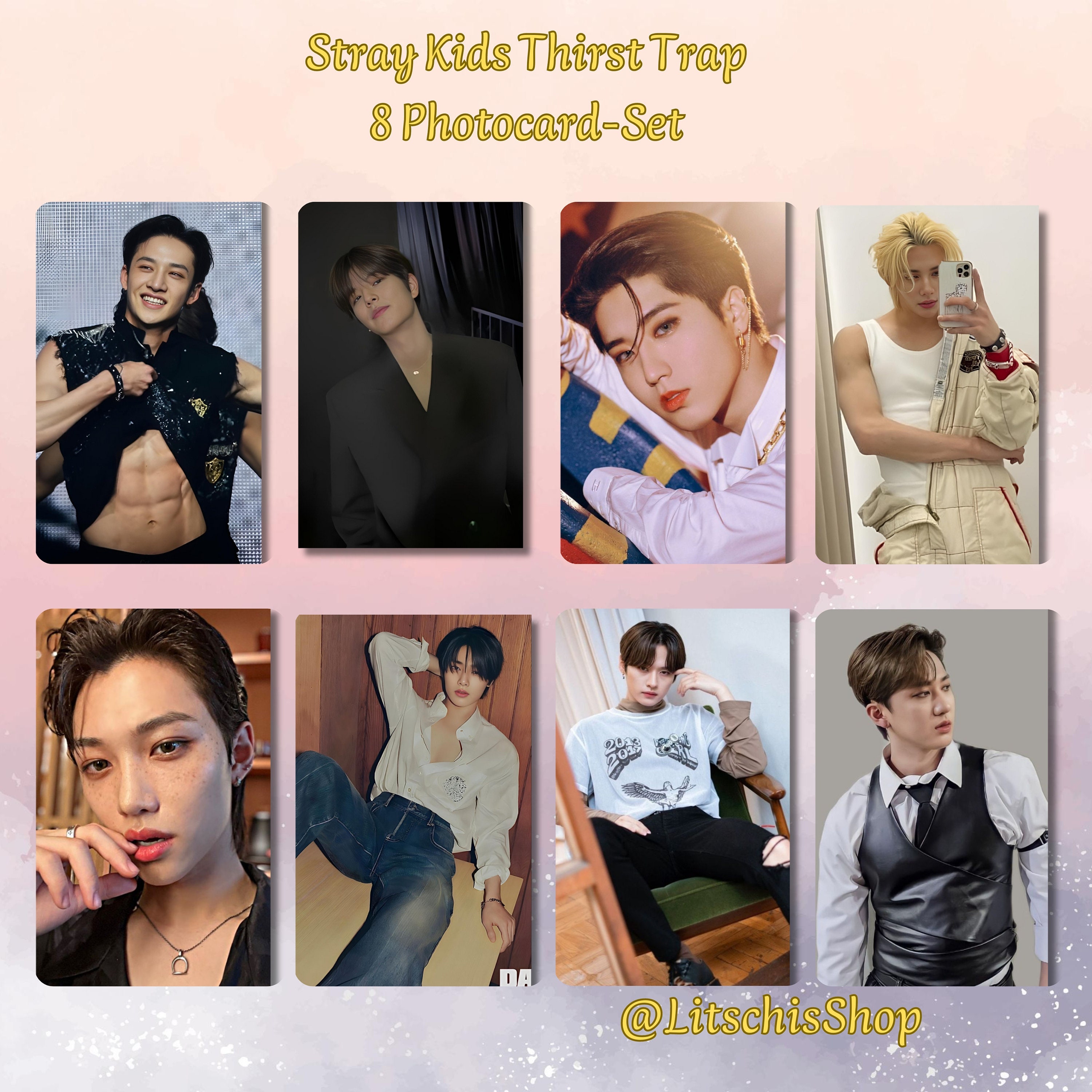 Stray Kids OT8 Fanmade Photocards 