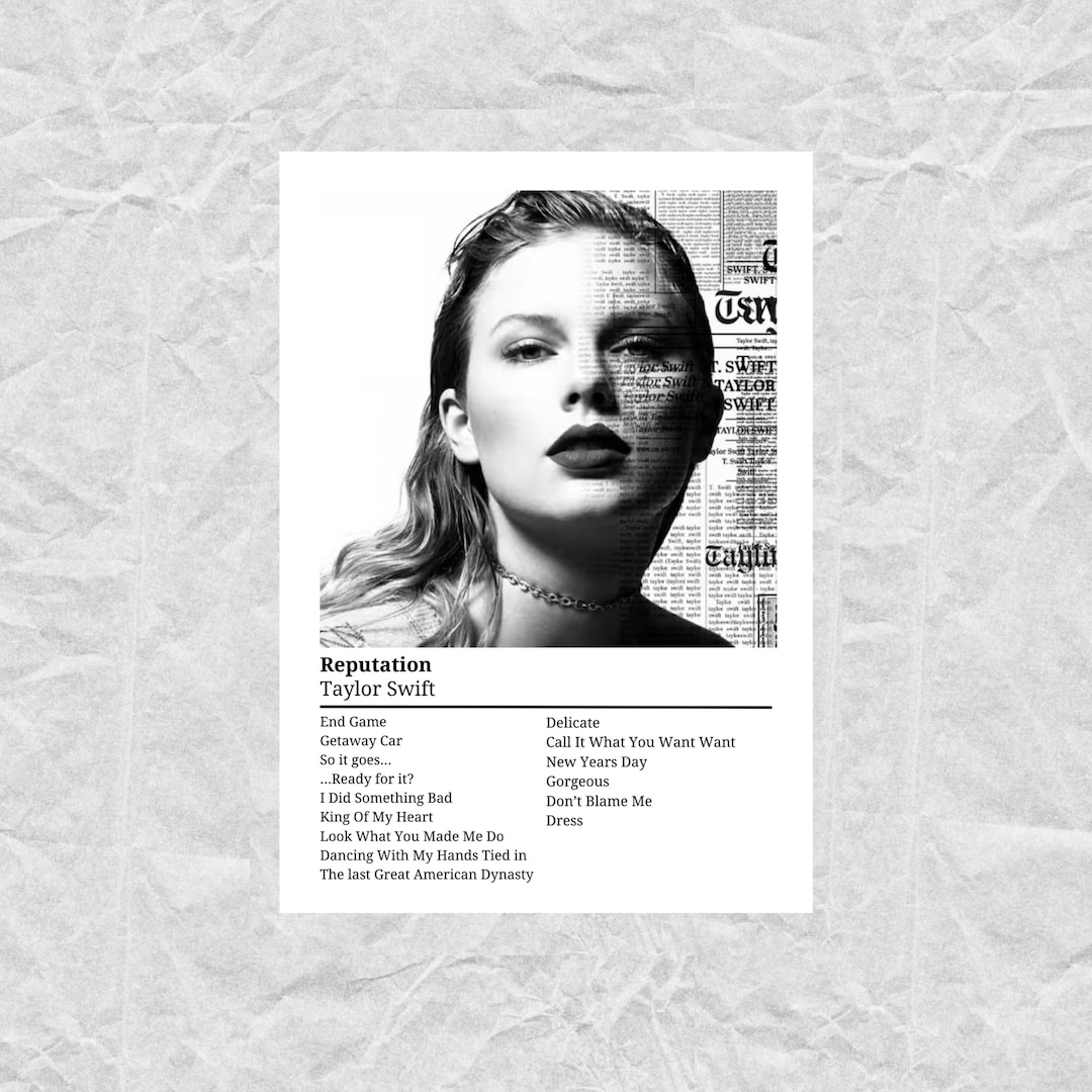 Taylor Swift Reputation Album Cover Etsy Taylor Swift Reputation Album Cover Etsy