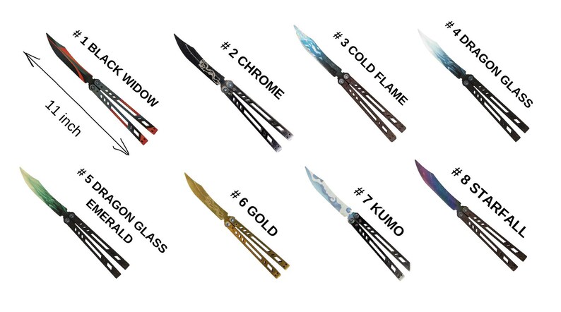 CSGO Wooden Butterfly Knife Skins Collection Portable Training Tool for ...