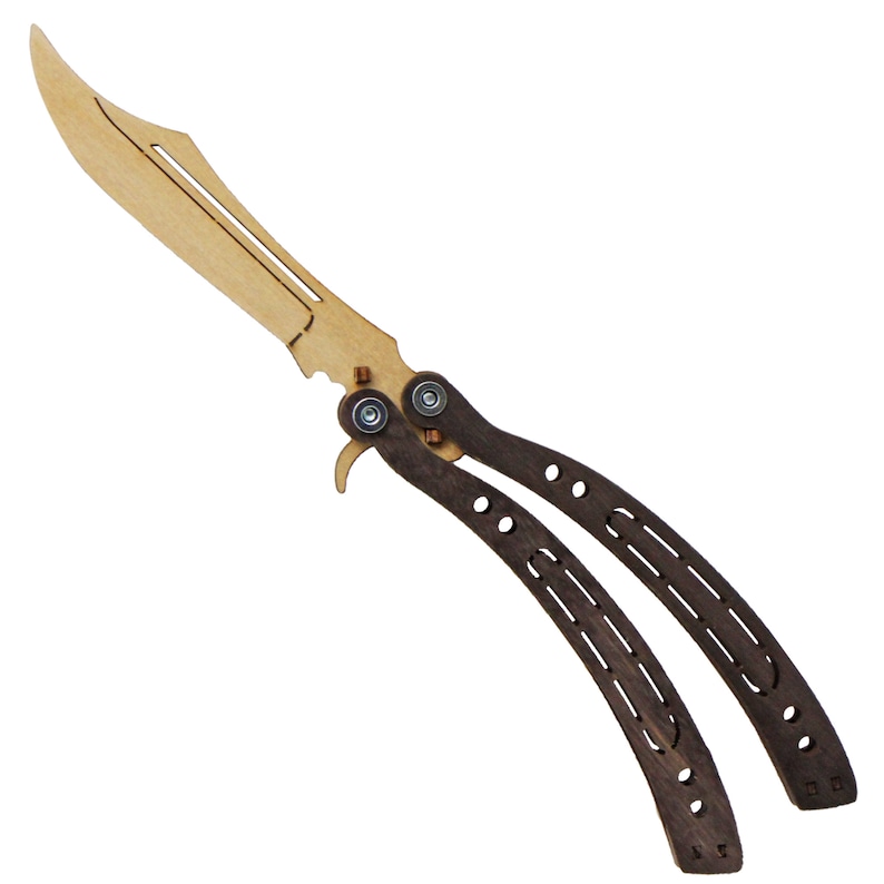 Csgoinspired Wooden Butterfly Knife Ultimate Collectible & Outdoor
