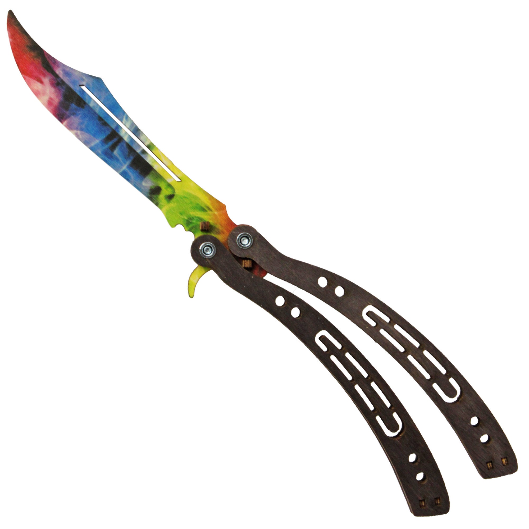 11 CSGO Tactical Hunting Tracker FIXED Blade Survival Bowie Knife RAINBOW  FADE