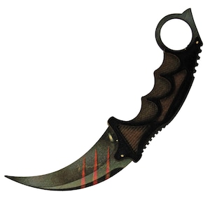 Wooden Karambit Knife with Realistic CSGO Skins | Collectible Gift for Gamers