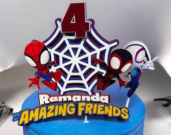 Spidey y sus increíbles amigos: Adorno para tarta personalizado