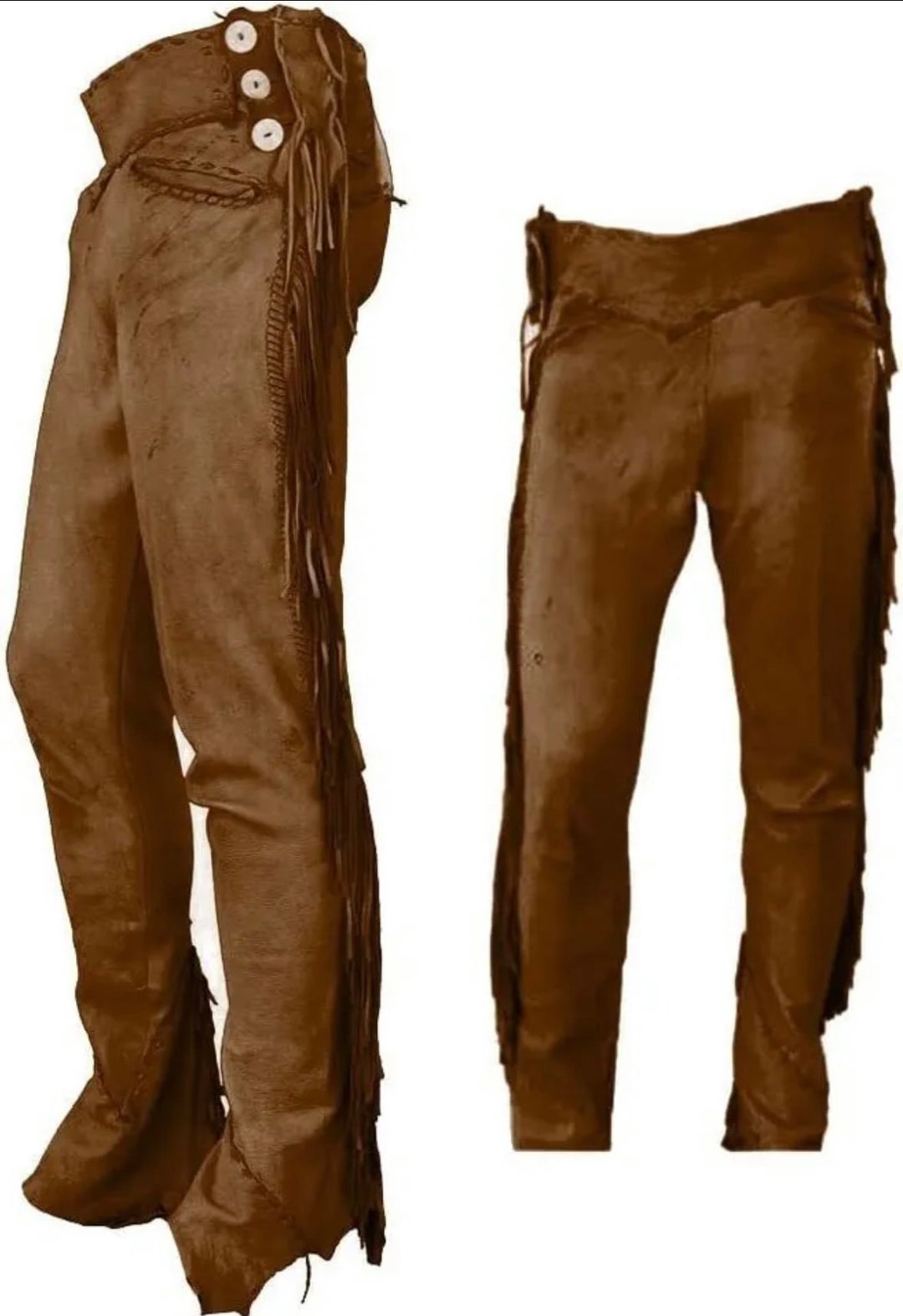 Men Western Cowboy Style Suede Leather Pant Men Traditional Western ...