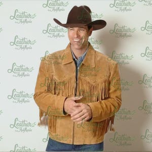 Cowboy-Lederhemd aus Wildlederimitat für Herren, Vintage-Wildlederoutfit im Rodeo-Stil, Wildlederjacke im Cowboy-Stil mit Reißverschluss