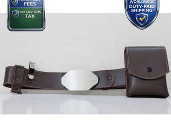 Luke Skywalker ROTJ Jedi Ledergürtel, Cosplay Kostüm mit Schwerthalter