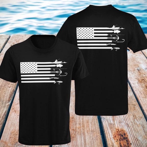 Fishing American Flag SVG, PNG Graphic Digital Download Fishermen American Flag, Angler Lover Fishing Style White U.S. Graphic Png For Print
