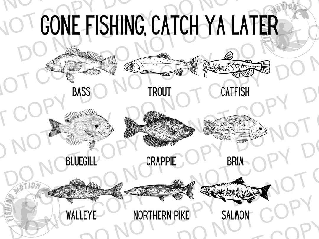 Gone Fishing Catch Ya Later SVG, PNG Graphic Digital Download Fishermen