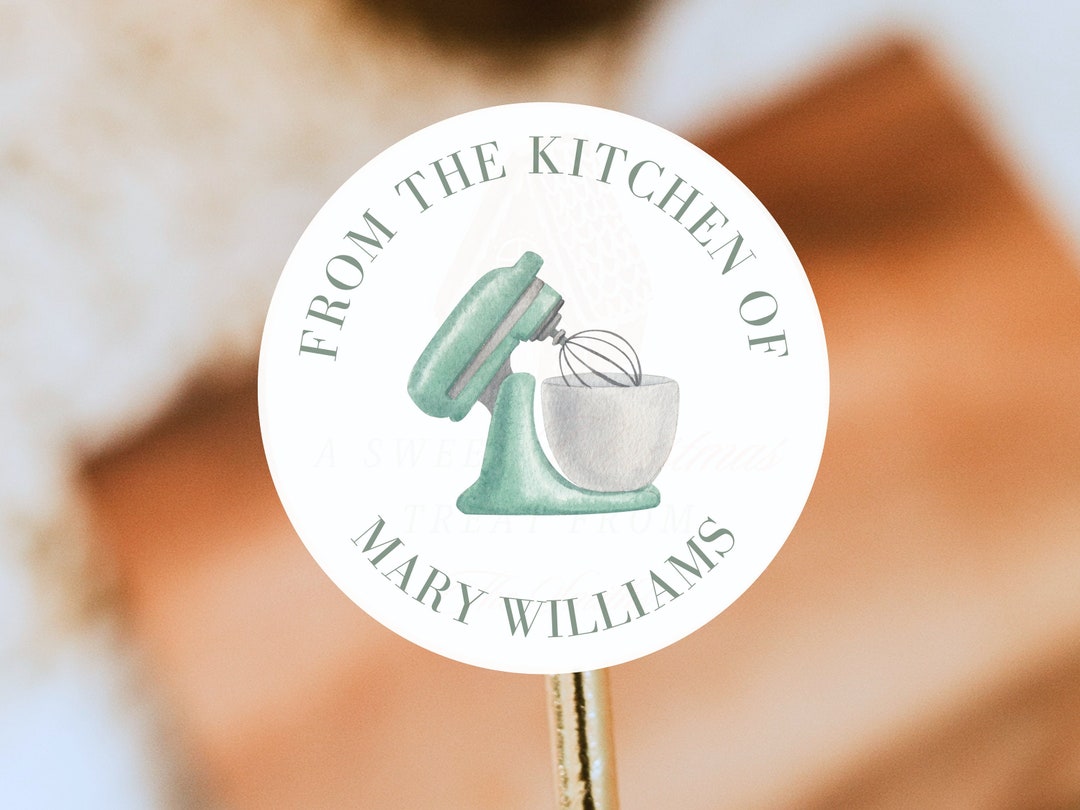 Custom Bakery Labels Jars Personal Gift Label From the Kitchen of Tags