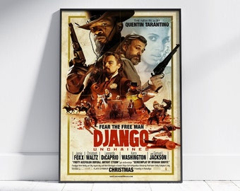 Django Unchained - Quentin Tarantino - Movie TV Show Classic Poster Print - A5 A4 A3 A2