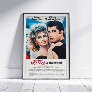 Grease - Film Musical TV Show Classique Affiche Imprimer - A5 A4 A3 A2