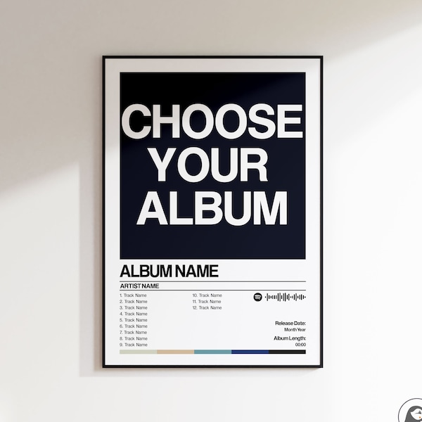 Music Posters - Choose your Favourite Song Poster - Custom Album Posters - Request your own album | Wall Art Print | Art Work | A5 A4 A3 A2