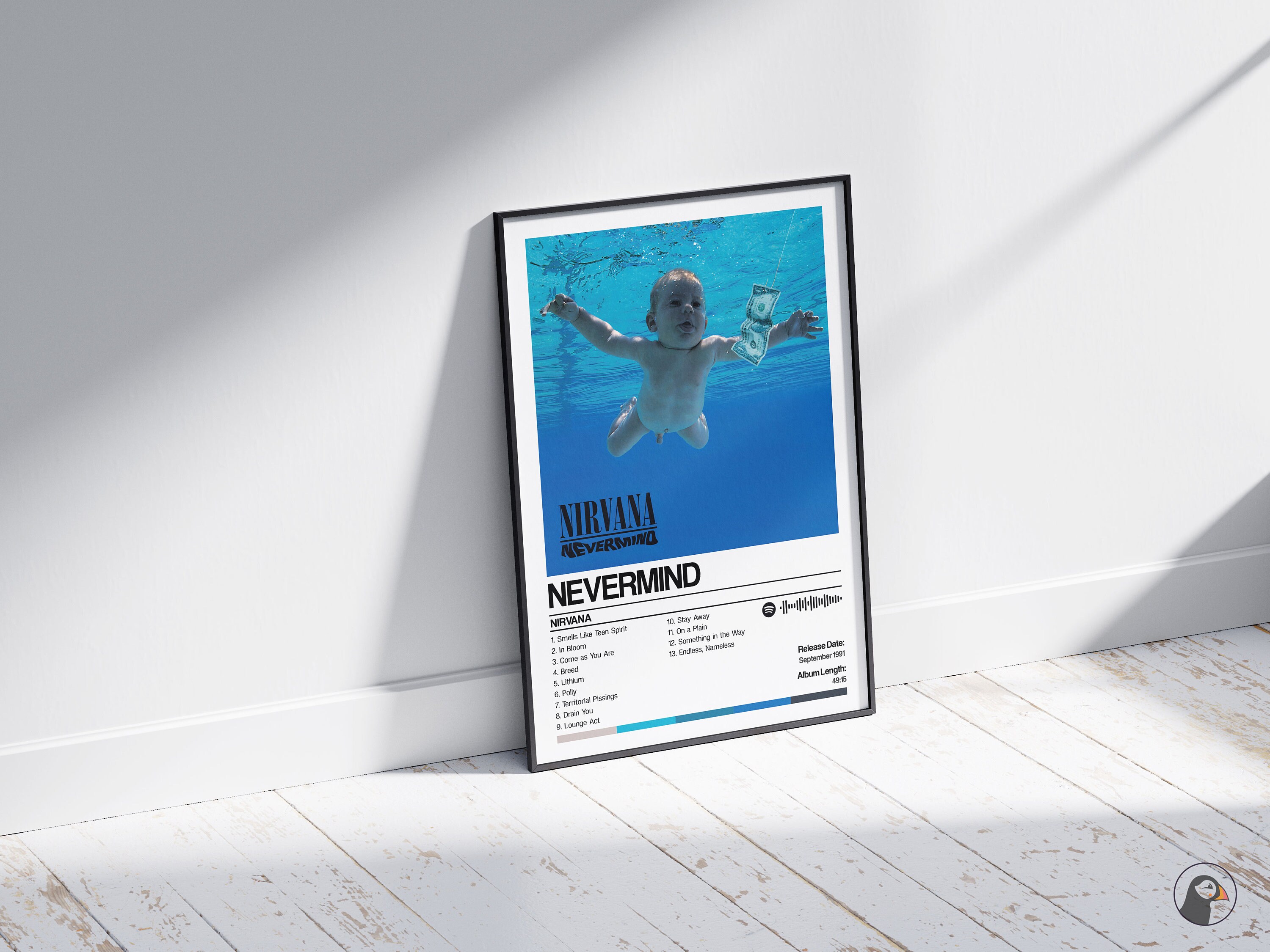 Nirvana Nevermind Album Cover Poster Wall Art Print Art Work A5 A4 A3 ...