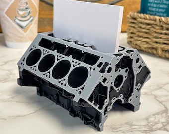 LS Chevy Engine Card Holder, V8 Chevrolet Engine Block, Car Guy Gift, Automotive Decor, Chevy Gift, Automotive Gift, Car Mechanic Gifts