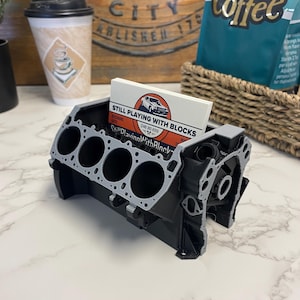 Portatarjetas de visita Hemi V8, bloque de motor Chrysler Big Block, regalo para amantes de los autos, decoración automotriz, regalo de Chevy, regalo automotriz, mecánico de autos