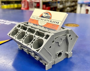 Original V8 Card Holder, Chevrolet Engine Block, Car Guy Gift, Automotive Decor, Chevy Gift, Automotive Gift, Car Mechanic Gifts