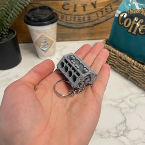Chevy V8 Engine Block Keychain, Chevy Gifts, Chevy Truck Gift, Automotive Gift, Mechanic Gift, Car guy Gift