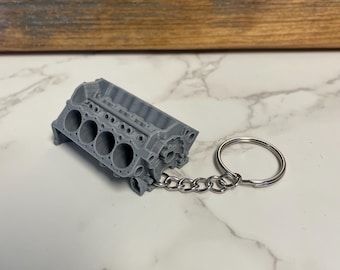 Chevy V8 Engine Block Keychain, Chevy Gifts, Chevy Truck Gift, Automotive Gift, Mechanic Gift, Car guy Gift