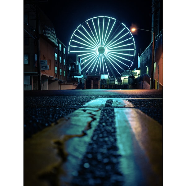 Impression de photographie côtière - Casino Pier Ferris Wheel
