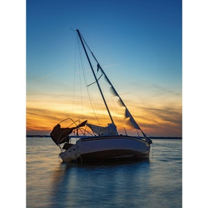 Coastal Photography Print - Abandoned Sailboat