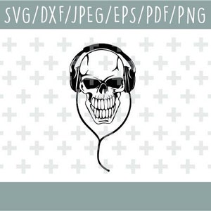 Skull Headphones Stickers