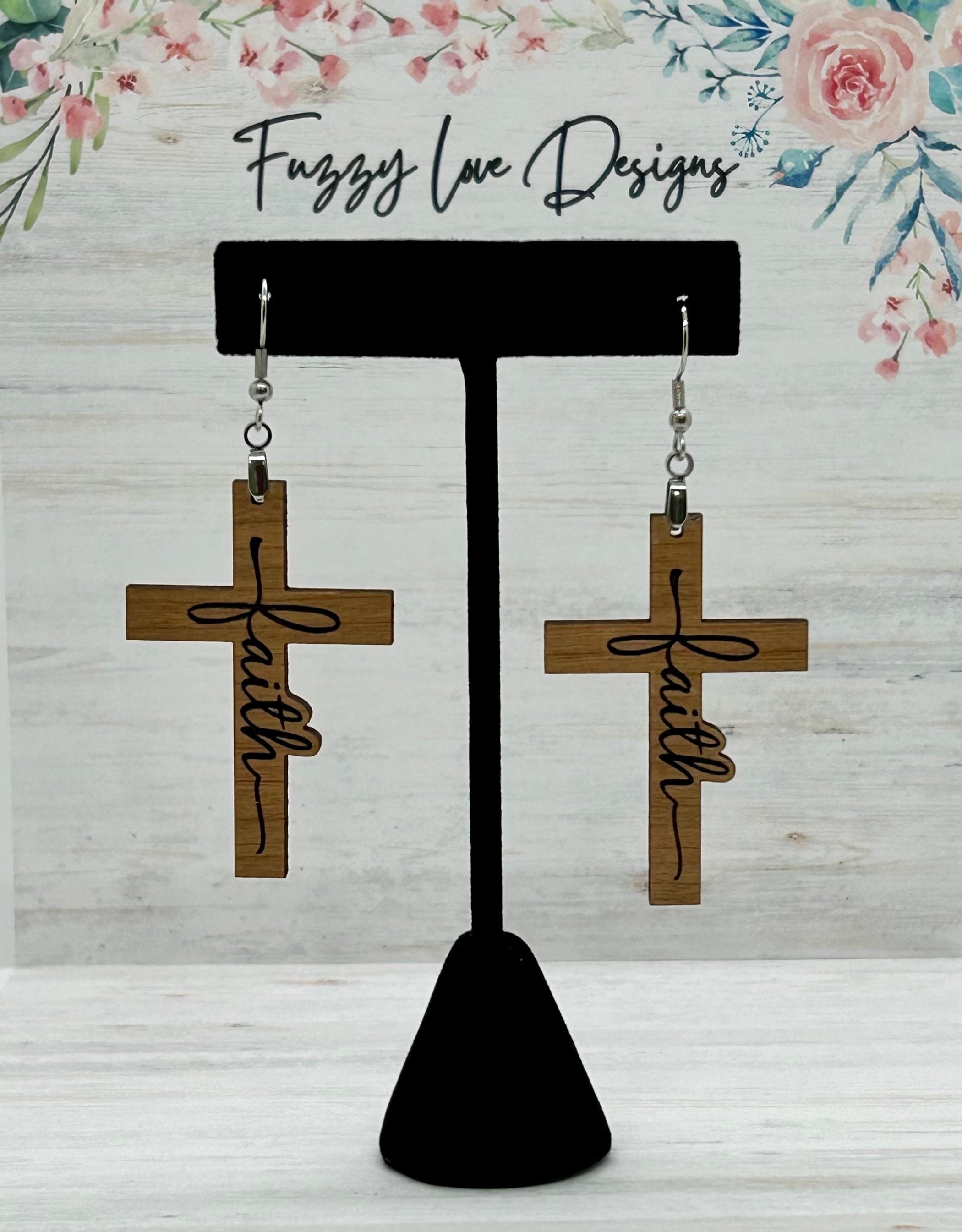 Faith Cross Earrings main image 1