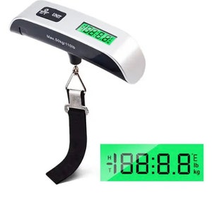 Luggage Weight Scale; Fish Weighing Scales; Digital Handheld Suitcase  Weigher With Hook; 110lb/50kg For Travel; Fishing; Gifts