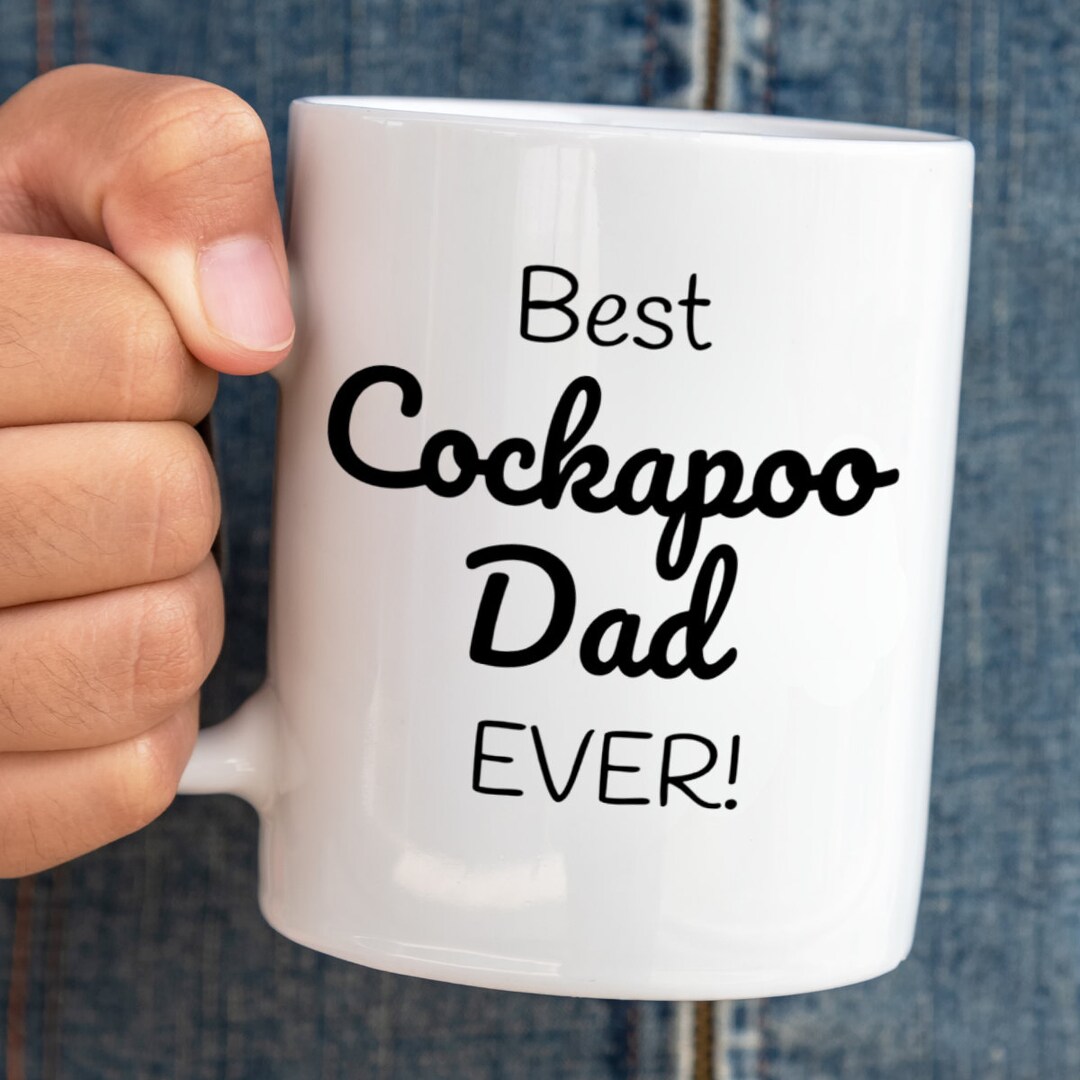 Cockapoo Dog Mug for Your Cockapoo Dad Cockapoo Mug, White With Black ...