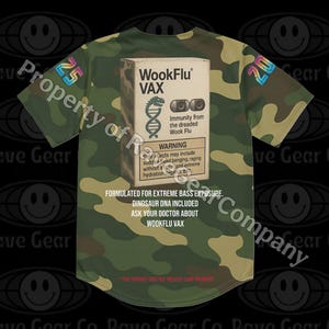 Wook Flu Baseball Jersey | Funny Rave Jersey for Lost Lands, Bassheads & Dubstep Fans
