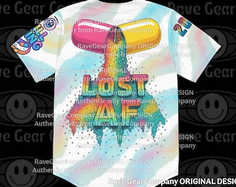 LOST AF Capsule Baseball Jersey – Psychedelic Festival Shirt, Rave Jersey, Still Vibing Club Fit, Trippy EDM Outfit
