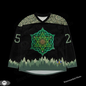 Happy Forest Lightweight Festival Hockey Jersey – Unisex Rave Clothing for EDM Events, Electric Forest Outfit, Festival Apparel