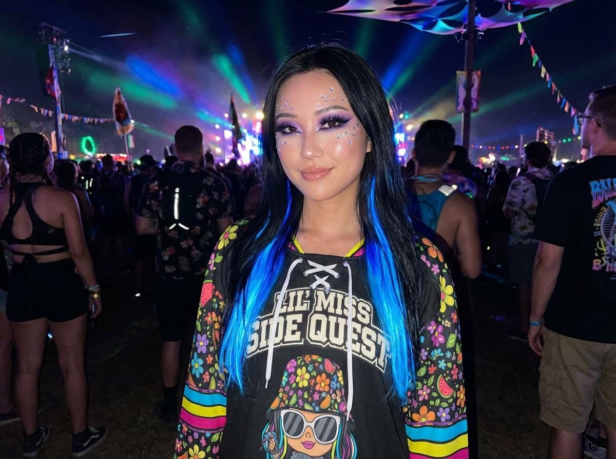 Lil ' Miss Sidequest Hockey Jersey – EDM Rave Festival Outfit – Cute ...