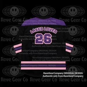 Camiseta ligera de hockey para festivales Lil Miss Laser Lover: ropa EDM para rave, ropa de festival para mujer, atuendo Lost Lands, EDC imagen 3