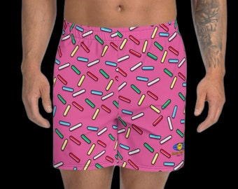 Pantalones cortos para hombre con estampado de dibujos animados y chispas de colores / Ropa para fiestas rave