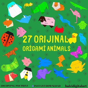 Enchanting World of Origami Animals: Instant Download Prints