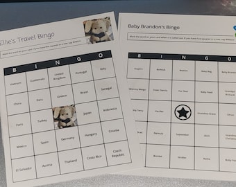 Personalized Photo Bingo Cards: Baby Shower, Birthday (PDF Download)