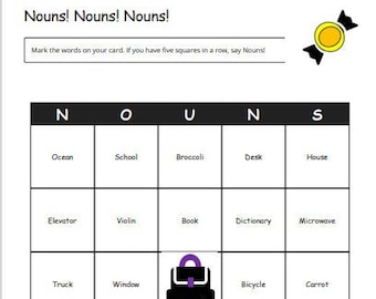 Educational Games: Bingo Nouns