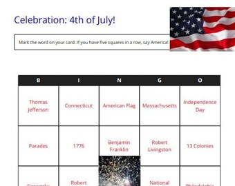 Fourth of July Bingo!