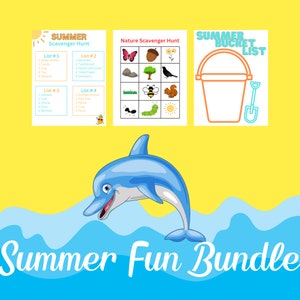 Summer Fun Activities Bundle: Scavenger Hunt, Bucket List, Summer Rules (Printable Digital Download)