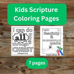 Scripture & Affirmation Coloring Pages | Printable Christian Coloring Sheets