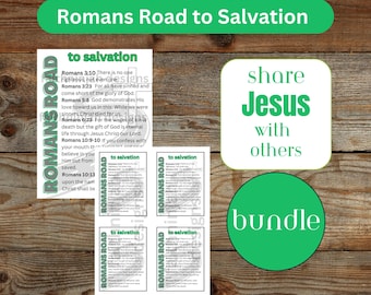 Römerweg zum Heilstrakt-Bundle - Christliche Evangelisationskarten für Einsatz & Dienst