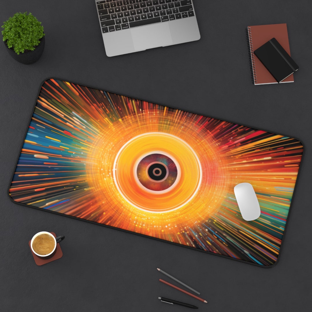 Desk Mat Psychedelic Disco AI Artwork Desk Mat Time Warp Etsy