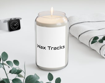 Handmade 'Wax Tracks' Music-Themed Scented Soy Candle - Perfect Gift for Music Lovers