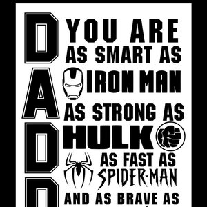 Father&#39;s Day Daddy Superhero for Dad tshirt png jpg sublimation digital download