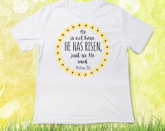 He has Risen flowers Easter SVG PNG, He Is Risen Svg, Easter Svg, Faith Svg, Jesus Svg, Religious Easter Svg, Christian Svg, Easter Svg