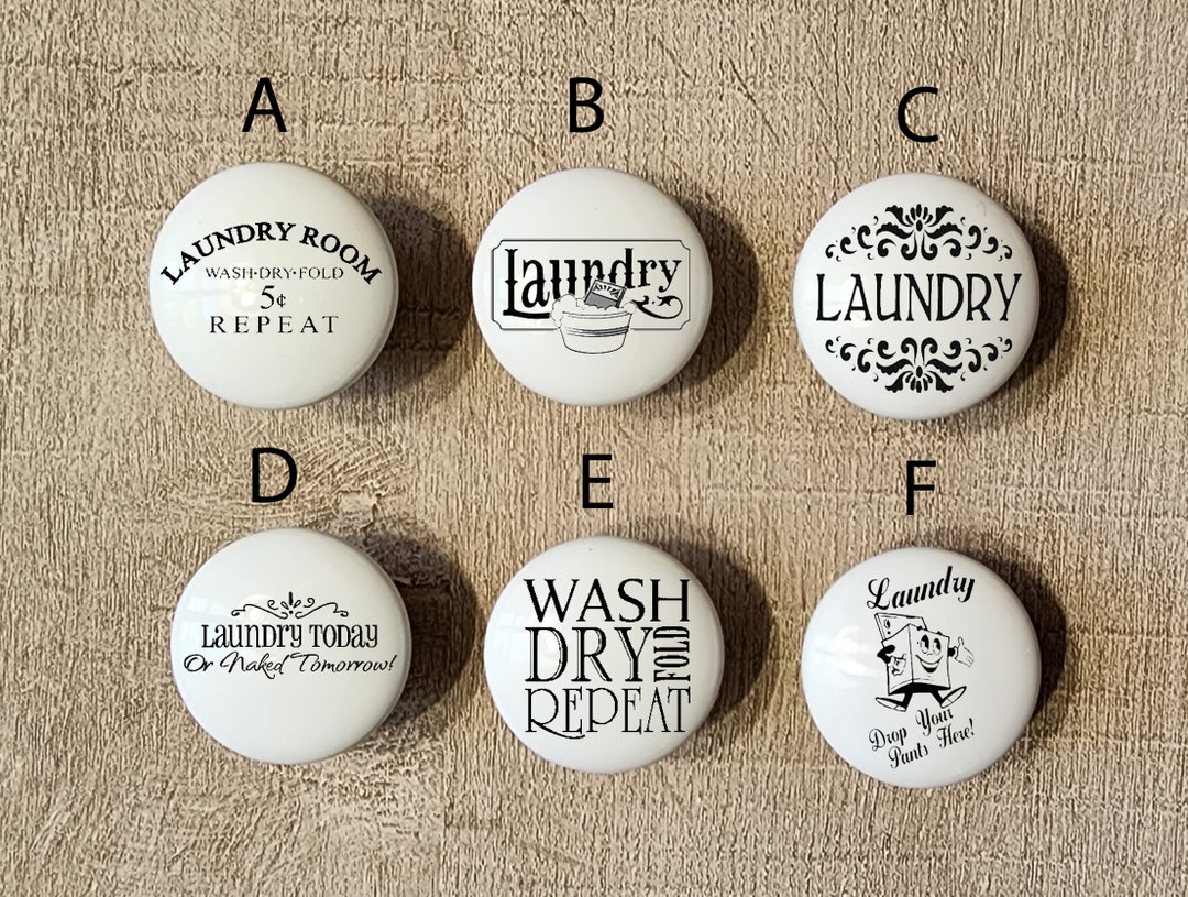 Custom Ceramic Laundry Knobs / Custom Laundry Door / Ceramic