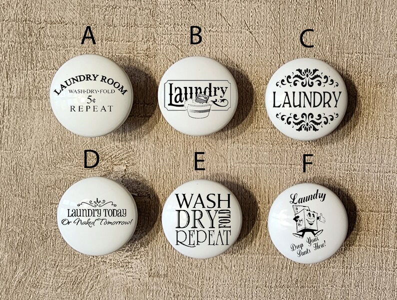 Custom Ceramic Laundry Knobs / Custom Laundry Door / Ceramic