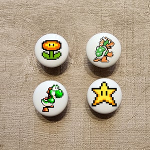 Video Game Character Ceramic Knobs / Bedroom Dresser Knob / Video Game Cartoons Drawer Knobs / Gamer Décor